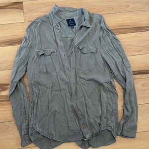 American eagle vintage boyfriend button up size xl